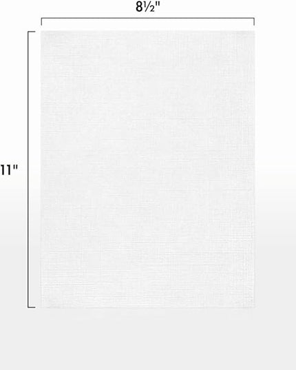 LUXPaper 8.5" x 11" Linen Paper | Letter Size | White Linen | 24lb. Paper Weight (60lb. Text) | 50 Qty