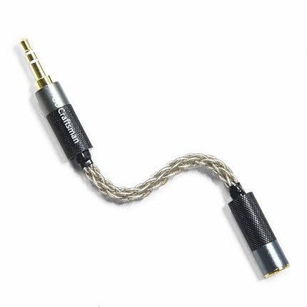 GUCraftsman 3.5mm Stereo Male to 2.5mm Balanced Female Portable Headphone Adapter Cable 6N Single Crystal Silver Headphone Jack Convert Cable for Audio Players with 3.5mm Ports