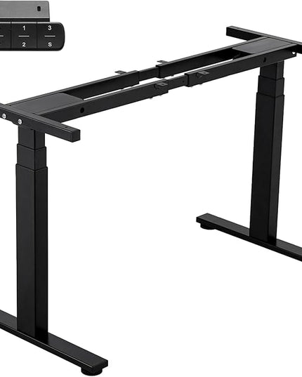 TOPSKY Dual Motor 3 Stage Electric Adjustable Standing Desk Frame for up to 80”x31.5” Table Tops Heavy Duty 300lb Load Capacity for Home Office (Black Frame Only)