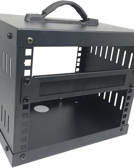 QiaoYoubang 10 inch 1U Mini Brush Cable Management Panel Cable Manager with Brush Strip for Cable Entry in 10 Inch Server Rack, Network Cabinet or Desktop Rack