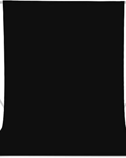 GFCC 6FTX9FT Black Backdrop Background - for Photography Photo Booth Backdrop for Photoshoot Background Screen Video Recording Parties Curtain