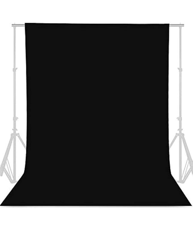 GFCC 6FTX9FT Black Backdrop Background - for Photography Photo Booth Backdrop for Photoshoot Background Screen Video Recording Parties Curtain
