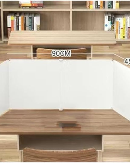 Desk Privacy Divider, Study Partition, Office Privacy Panel, Soundproof Protect Privacy, Foldable Easy to Store, Hard Material White(90CMx45CMx40CM)
