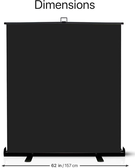KHOMO Gear 62-Inch Black Backdrop – Collapsible, Portable Photography & Video Background for Studio, Streaming, Zoom & Content Creation – Wrinkle-Resistant, High-Density Fabric, Easy Setup