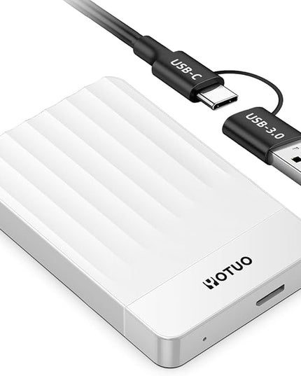 Portable External Hard Drive Storage Expansion Mobile HDD USB 3.0 for PC, Mac, Desktop, Laptop, PS4, Xbox One X/S, Xbox 360, Office & Game (White, 320GB)
