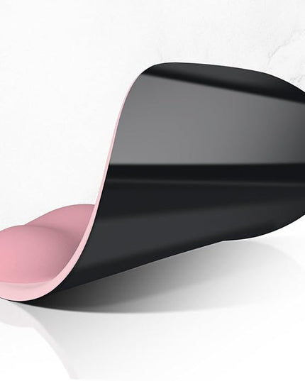 ITNRSIIET Ergonomic Mouse Pad, Cushioned Gel Wrist Rest, Non-Slip Base, Smooth Surface, Cute Multi-Color, 9.5 x 8.2 in, Pink Accent