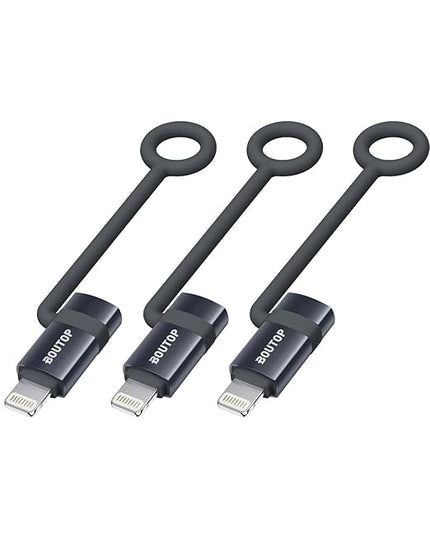 [MFi Certified] USB C to Lightning Adapter, Type C to Lightning Adapter Support 36W PD Fast Charging Compatible with iPhone iPad Dark Gray -3 Pack
