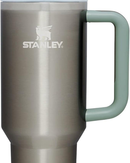 STANLEY Quencher H2.0 Tumbler with Handle and Straw 40 oz | Flowstate 3-Position Lid | Cup Holder Compatible for Travel | Insulated Stainless Steel Cup | BPA-Free | Stainless Steel Shale