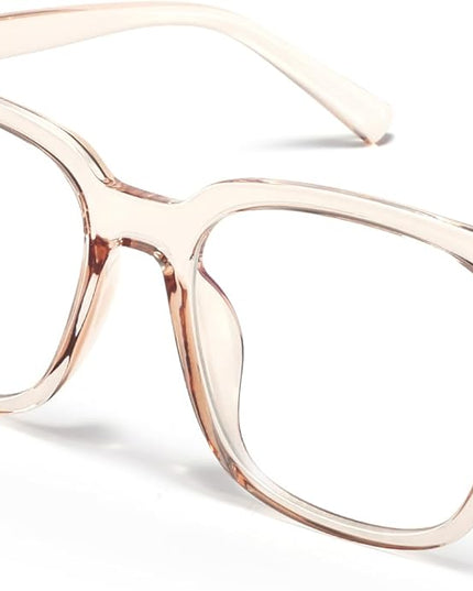 PANNER Oversized Square Blue Light Blocking Glasses for Women Men Anti Glare Reduce Eyestrain Computer Glasses