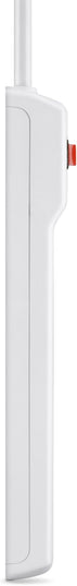 Belkin Power Strip Surge Protector - 6 AC Multiple Outlets, 2 ft Long Heavy Duty Metal Extension Cord for Home, Office, Travel, Computer Desktop & Phone Charging Brick - 200 Joules, White (2 Pack)