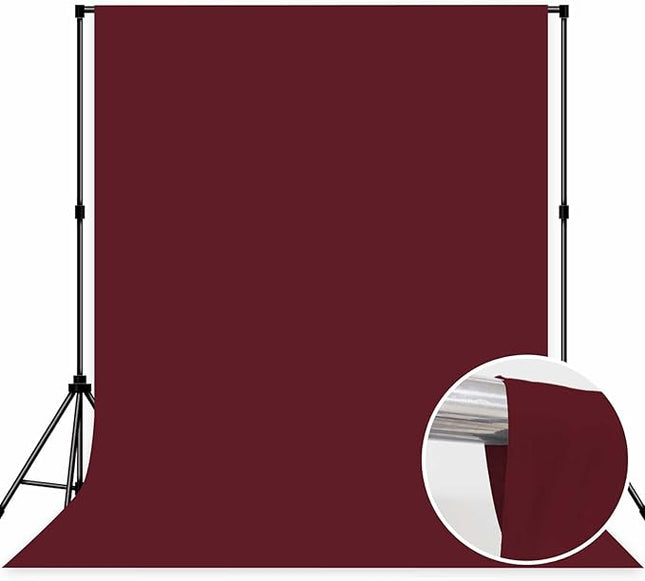 Photo Backdrop Wine Red Background Cloth Professional Photography 5x7ft Seamless Design to Eliminate Wrinkles Wedding Luxury Theme Decoration Art Exhibition Gallery Display