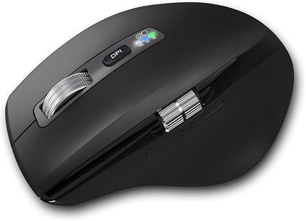 INFINMIND Wireless Bluetooth Side Scroll Mouse with Multi-Device, Ergonomic Computer Mice with Smart Flying Scroll, Quiet Click for Computer, Laptop, iPad, Tablet, MacBook (Black)
