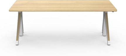 DEZCTOP Revon Pro Electric Standing Desk, 71" x 31.5" Large Work Surface, Height Adjustable (27.6"-47.2"), Sturdy Keel Frame, with Magnetic Modular System, Anti-Collision, Oak for Home Office