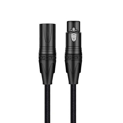 XLR Cable, Male to Female Audio Cables 25ft 1 Packs, Noise-Canceling, Premium Balanced Microphone Patch Cords 3-pin XLR Mic Cables Oxygen-Free Copper (OFC) Mic Cord for Speaker, Mixer, Studio