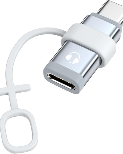 MoKo Lightning to USB C Adapter Audio Only for Apple Earpods with Line Control, Not for Charging/Data Transfer, Lightning to USB C Adapter for iPhone Air 17 16 15 Pro Max Plus, iPad Pro/Air, Gray