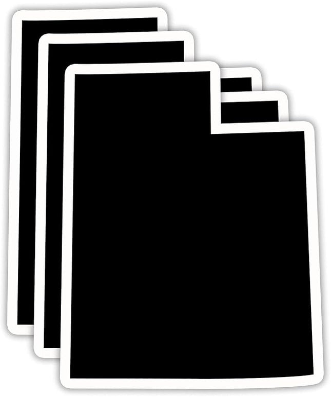 (3PCS) Utah State Map Stickers, US State Stickers - Waterproof Vinyl Decals for Tumblers, Water Bottles, Laptops, Books, Scrapbooks, Great for Utah Lovers 3 x 2.4 Inch
