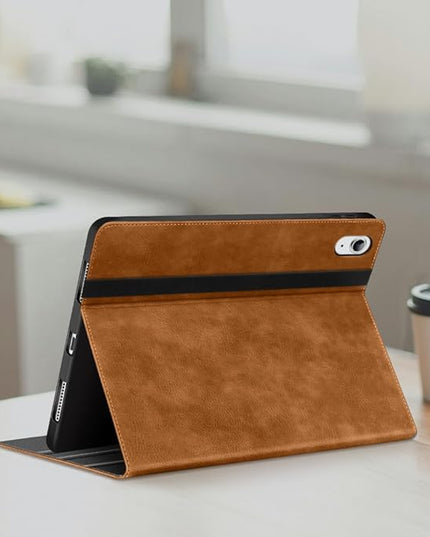 H HOLIMET Case for iPad Air 11 Inch M3/M2 (2025/2024)/iPad Air 4th/5th Generation 10.9 Inch 2022/2020 with Pencil Holder Soft Back Shockproof Protective Vegan Leather