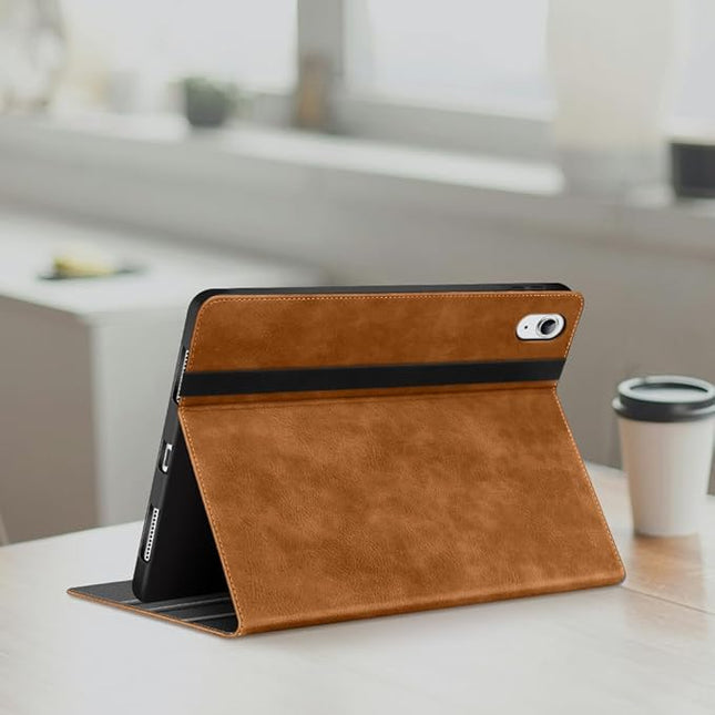 H HOLIMET Case for iPad Air 11 Inch M3/M2 (2025/2024)/iPad Air 4th/5th Generation 10.9 Inch 2022/2020 with Pencil Holder Soft Back Shockproof Protective Vegan Leather