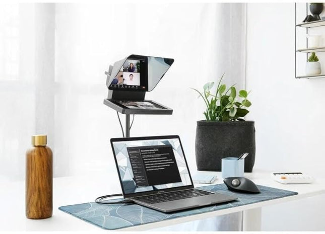 Elgato Prompter – Teleprompter with Built-in Screen for YouTube, Twitch, Zoom and More, 1080 pixels, Supports DSLR/Webcam/Smartphone, Drag & Drop Monitor Display, Works with Mac/PC & Stream Deck