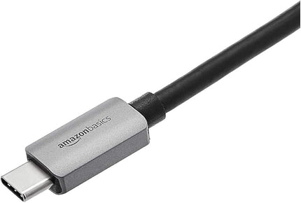 Amazon Basics USB-C 3.1 Male to HDMI Female Adapter for Phone and Tablet, 4K@60Hz, Portable, Plug and Play, Gray, 1.69 x 1.45 x 0.43 inches