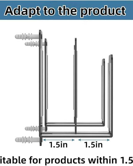 RUDDLIN Multi Functional Wall Mount Bracket, Suitable for laptops, Tablets, Keyboards, routers,TV Boxes,Phones, etc. The Wall Mount Bracket is Fixed with Screws (Black)
