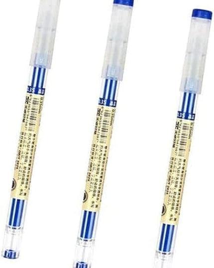 BEMLP Gel Ink Pen Extra Fine Point Pens Ballpoint Pen 0.35mm Blue Premium Liquid Ink Rollerball Pens Quick-Drying For Japanese Office School Stationery Supply 12 Pieces
