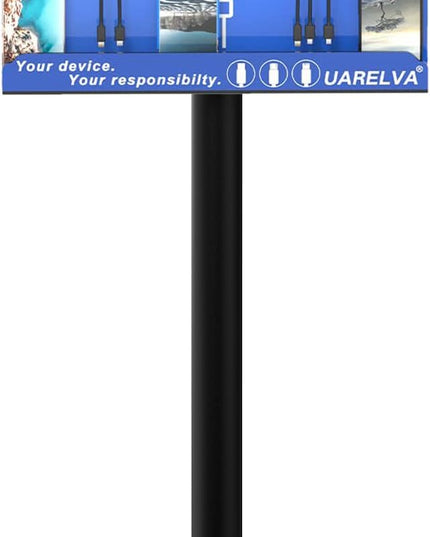 Floor Stand Cell Phone Charging Station for Multiple Device | 8 Charging Ports Charger Station | Compatible with Smartphone Tablets | Applicated for Library, School, Hotel, Shopping Malls, Airport