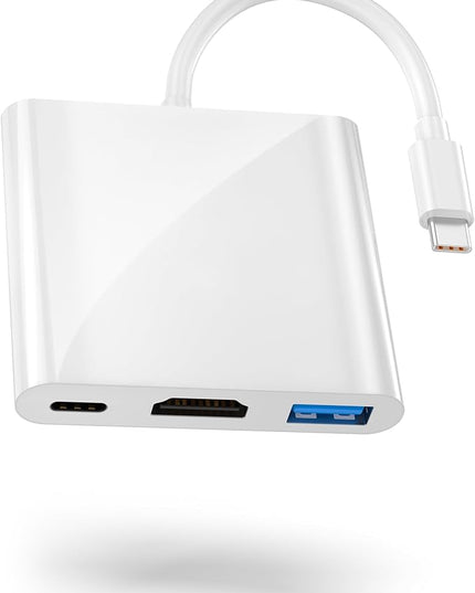 USB-C to HDMI Adapter with 4K Output, Support USB 3.0 5Gbps, Max 100W PD, – Compatible with iPhone 15/16/17, MacBook Pro, MacBook Air, iPad Pro, Pixelbook, XPS, Galaxy, Switch and More (4K@30Hz)