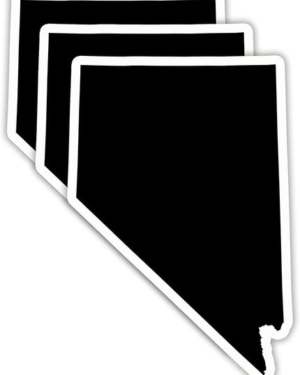 (3PCS) Nevada State Map Stickers, US State Stickers - Waterproof Vinyl Decals for Tumblers, Water Bottles, Laptops, Books, Scrapbooks, Great for Nevada Lovers 3 x 2 Inch