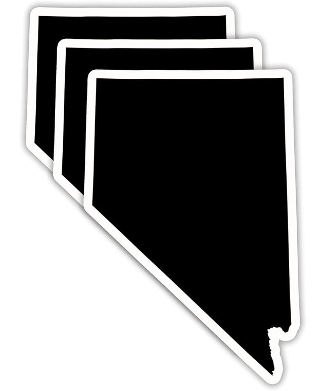 (3PCS) Nevada State Map Stickers, US State Stickers - Waterproof Vinyl Decals for Tumblers, Water Bottles, Laptops, Books, Scrapbooks, Great for Nevada Lovers 3 x 2 Inch