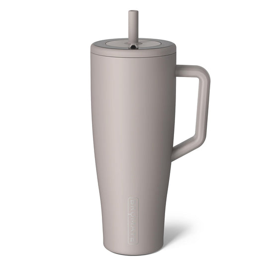 BrüMate Era 40 oz Tumbler with Handle and Straw | 100% Leakproof Insulated Water Bottle Tumbler with Lid and Flexible SoftSip Straw | Made of Stainless Steel | Cup Holder Friendly | 40oz (Mocha)