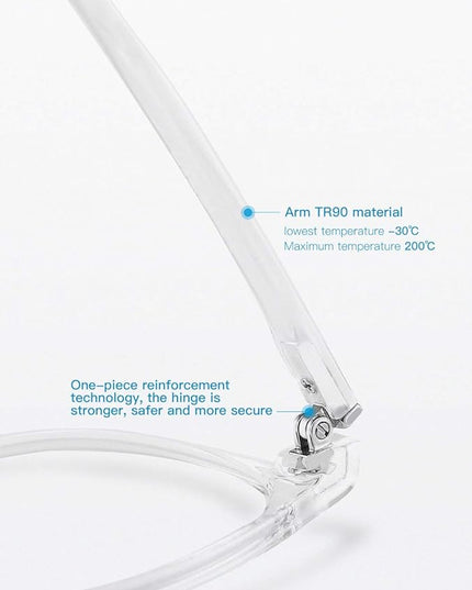 CNLO Blue Light Blocking Glasses,Computer Glasses,Anti Eyestrain, Lightweight Frame Eyeglasses,Men/Women… (Crystal)