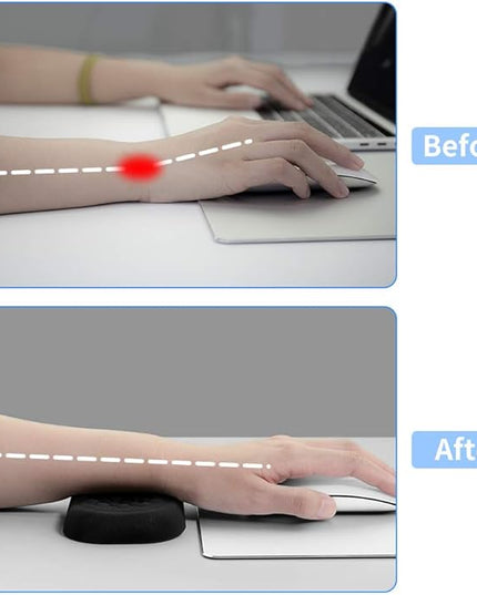 Vaydeer Mouse Wrist Rest Pad, Memory Foam Hand Rest Support Padded for Office, Computer, Laptop, Typing and Wrist Pain Relief and Repair (5.91 inch, Black)