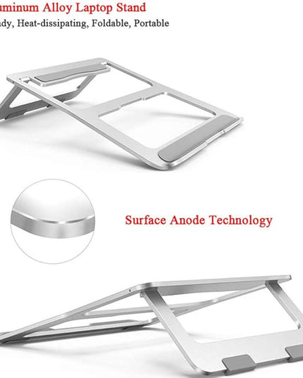 Soke-Six Laptop Stand,Aluminum Portable Foldable Laptop Support Stand Holder Desk Table Mobile Phone Stand for iPad MacBook Pro Air Notebook