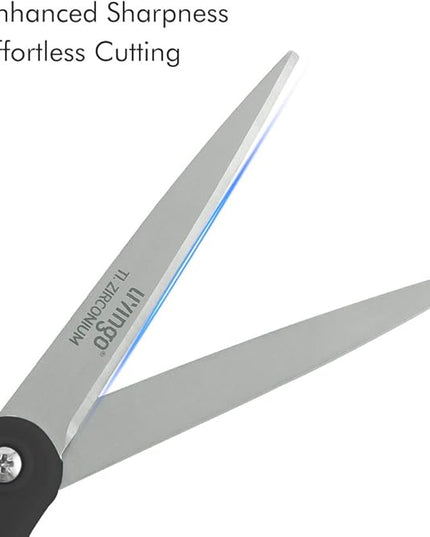 LIVINGO Scissors All Purpose, Student School Scissors, Sharp Titanium Coated Stainless Steel Shears for High Middle School Teacher Crafting, Office Home Sewing Cutting Fabric, 8 inch 3 Pack