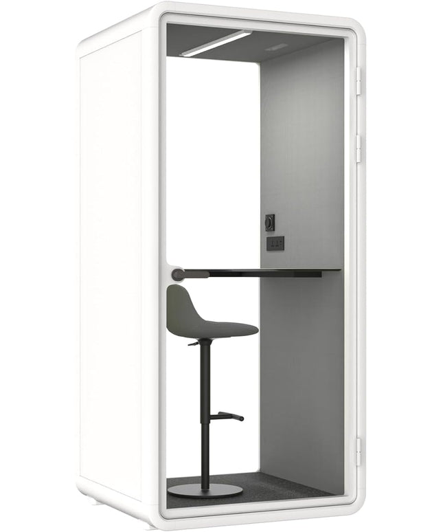 Quiet Meeting Pod with Acoustic Panels, Office Soundproof Room with Furniture, Portable Removable Working Booth for Private Phone Calling, Study, Individual Seater Personal Office H92in W43in D40in