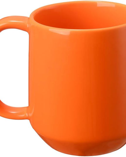 Miicol Ceramic Coffee Mug, 16 oz Large Coffee Cup, Tea Mug with Handle, Flat Bottom Mug for Men, Women, Office, Microwave and Dishwasher Safe, Multi-Color, Sun Orange