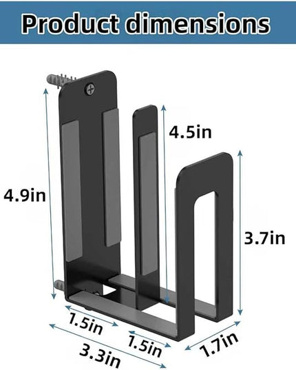 RUDDLIN Multi Functional Wall Mount Bracket, Suitable for laptops, Tablets, Keyboards, routers,TV Boxes,Phones, etc. The Wall Mount Bracket is Fixed with Screws (Black)