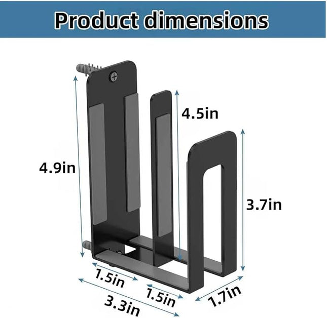 RUDDLIN Multi Functional Wall Mount Bracket, Suitable for laptops, Tablets, Keyboards, routers,TV Boxes,Phones, etc. The Wall Mount Bracket is Fixed with Screws (Black)