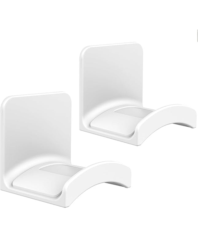 SOKUSIN Headphone Stand Headset Holder - Adhesive Gaming Earphones Hanger, Universal Desk Wall Mount Hook for All Headphone/Controller, Compatible with Beats, AirPods Max,Sony, JBL (White-2PCS)