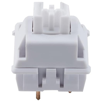WS White Linear Mechanical Keyboard Lubed Switches, 5-Pin 45gf Quiet Pre-Lubed Switches with Standard MX Structure (35pcs)