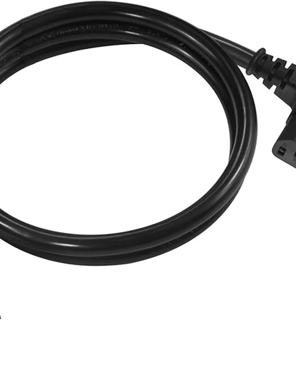 3FT Right Angle Computer Power Cord - NEMA 5-15 Plug to IEC C13 Power Cord,Universal PC Power Supply Cord, 16AWG, Black C13 3 Prong Angled AC Cord for PC Monitor/TV