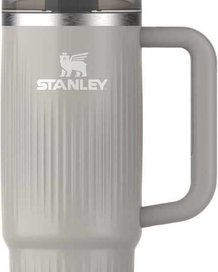 STANLEY Quencher H2.0 Tumbler with Handle and Straw 30 oz | Flowstate 3-Position Lid | Cup Holder Compatible for Travel | Insulated Stainless Steel Cup | BPA-Free | Fluted Ash Gloss