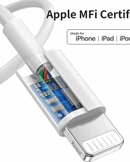 iPhone Fast Charger, [MFi Certified] 20W USB C Fast Charger Block with 10FT Type-C to Lightning Cable, Super Fast Charging Compatible with iPhone 14/13/13 Pro/12/12 Pro/12 Pro Max/11/Xs Max/XR/X