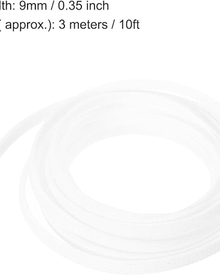 uxcell PET Expandable Sleeving 10ft 1/4" White Cable Management Sleeve Cord Organizer for Wrap Protect Cable