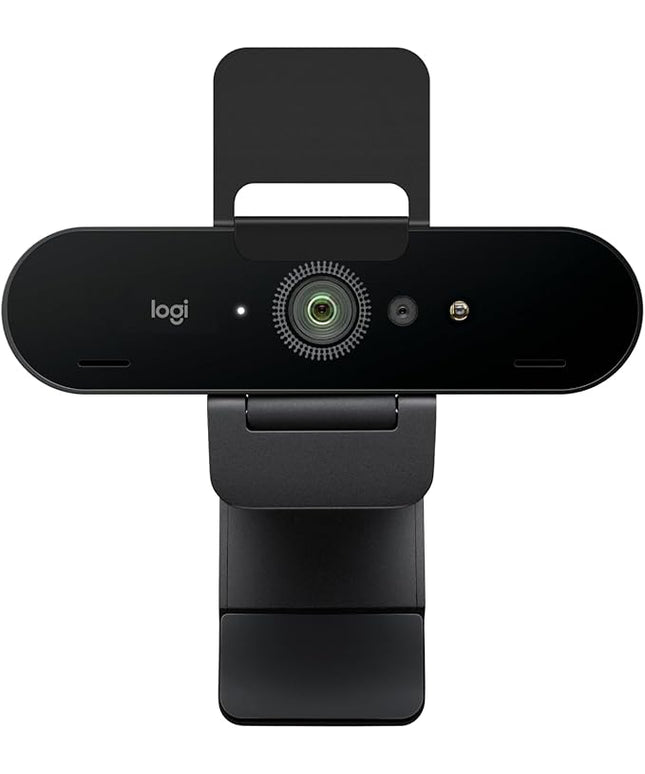 Logitech Brio 4K Webcam, Video Calling, Noise-Cancelling mic, HD Auto Light Correction, Wide Field of View, Windows Hello Works with Microsoft Teams, Zoom, Google Meet, PC/Mac/Laptop/MacBook/Tablet