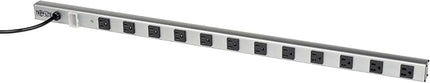 Tripp Lite 12 Outlet Power Strip with Surge Protection, 15ft. Cord, Metal, 36 in. length, Life Limited Manufacturer's Warranty (SS3612),Gray