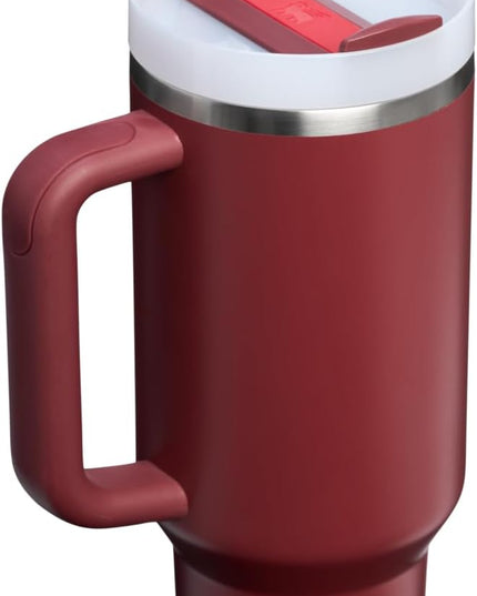 STANLEY Quencher H2.0 Tumbler with Handle and Straw 40 oz | Flowstate 3-Position Lid | Cup Holder Compatible for Travel | Insulated Stainless Steel Cup | BPA-Free | Cranberry