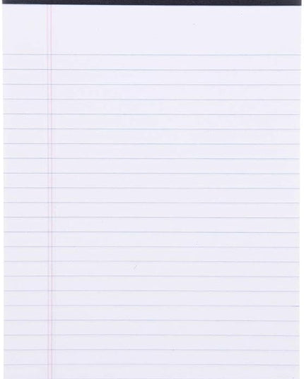 Mintra Office Legal Pads - ((BASIC WHITE 6pk, 5in x 8in, NARROW RULED))
