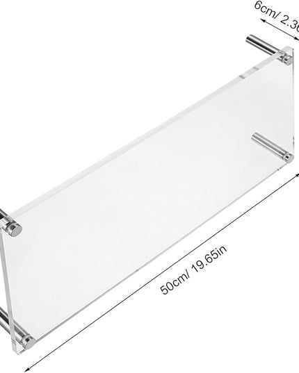 ibasenice Transparent Monitor Stand Riser: Clear Acrylic Computer Riser for Desk Home Office - Space Saving Desk Shelf Stable Platform Tabletop Organizer 50*20cm